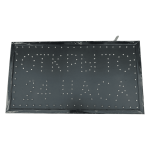 Световая вывеска черная открытая 24 часа 60/33