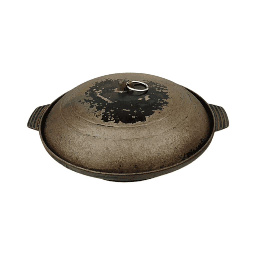Тарелка с крышкой чугун