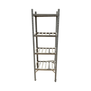 Стеллаж 60/50/184 разборный ноги сталь 4 полки нерж решетка