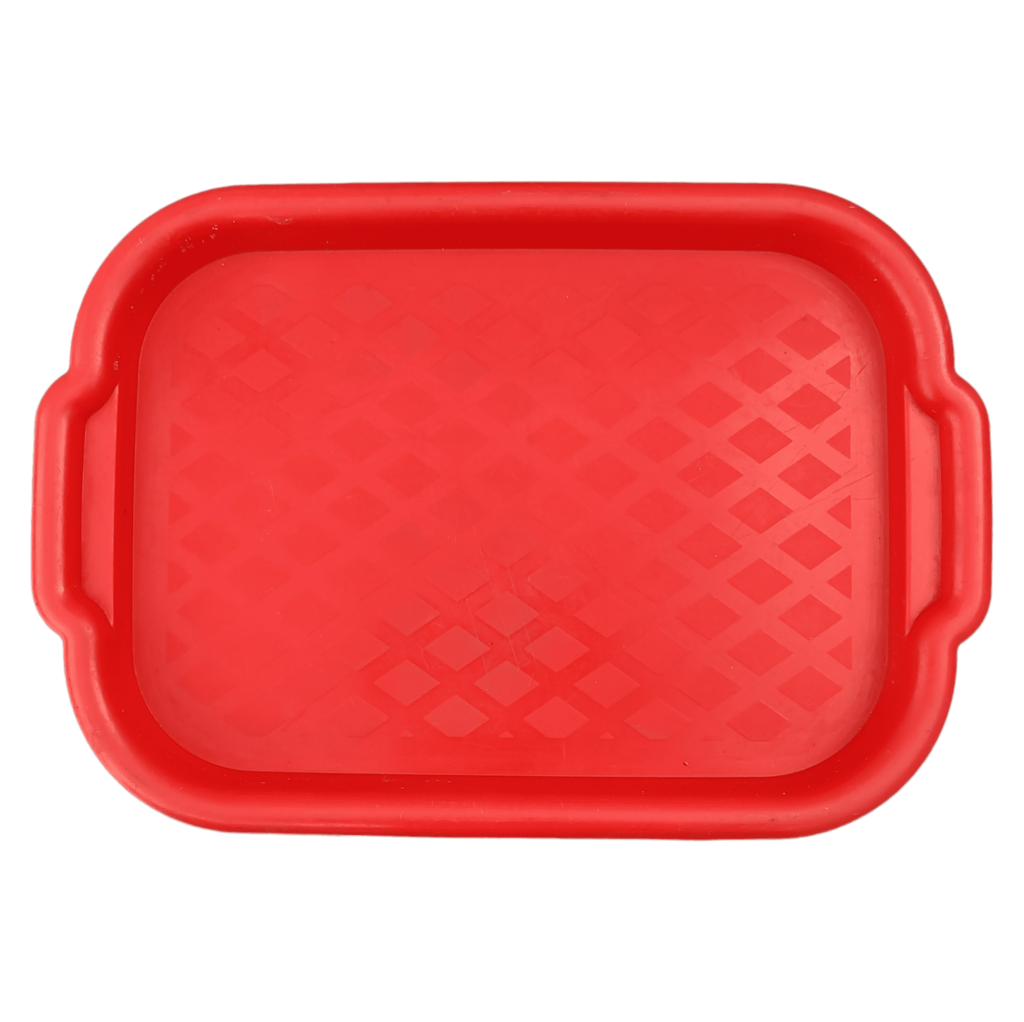 Поднос пластиковый красный