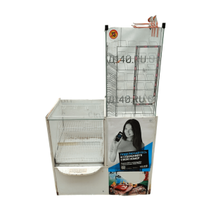 Прилавок кассовый 100/74/90 лдсп белый 1 ящик с кассовым кубом 45/57/90