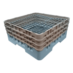 Кассета комплект Cambro 499/499/255 мм (база+ 3 доп секции+2сетки 21 ячейка для тарелок)