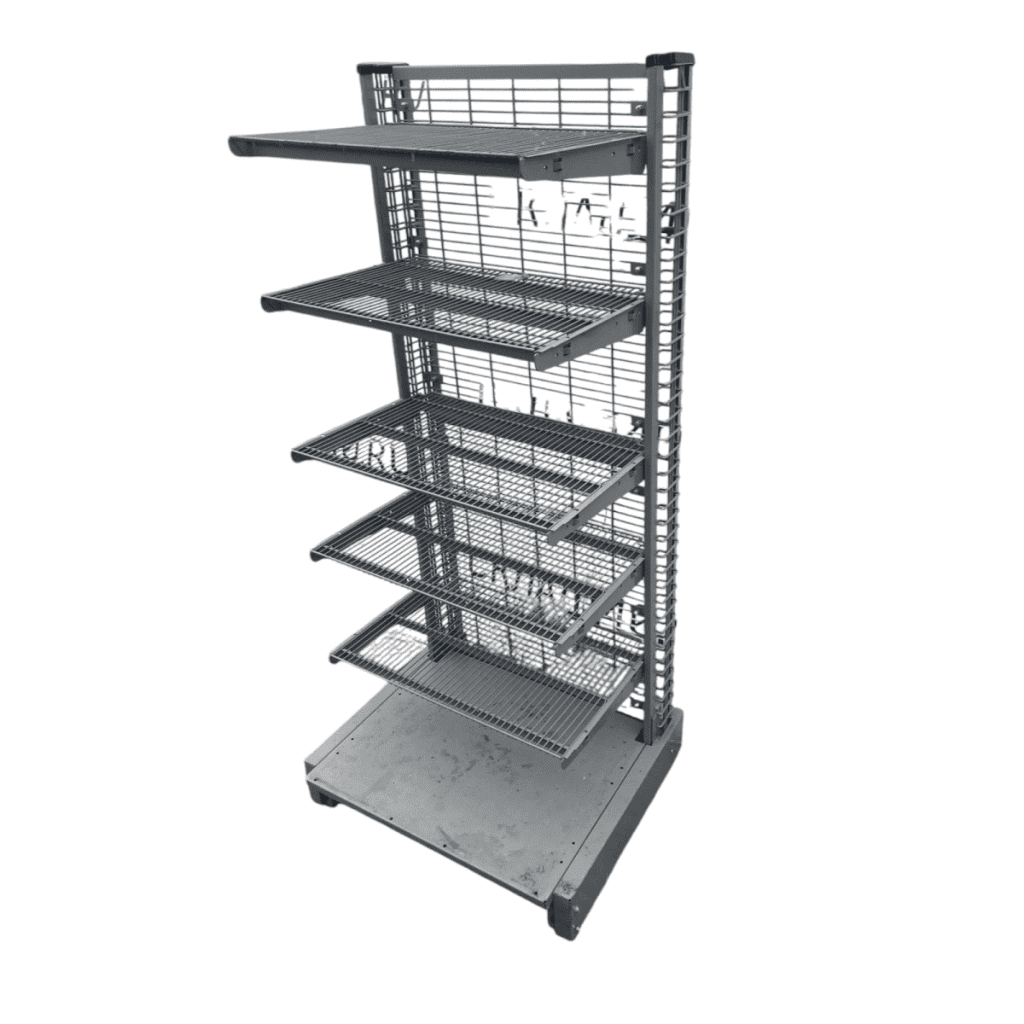 Стеллаж торговый пристенный сетчатый