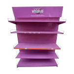 Стеллаж торговый рекламный фиолетовый Whiskas 160/211 4п42осн42
