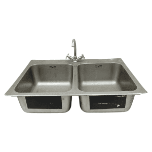Врезная кухонная мойка 2 секция 72/52/18