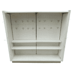 Стеллаж торговый белый метал лдсп 161/75/152 1п15 1п25 основание 35 70 крючков