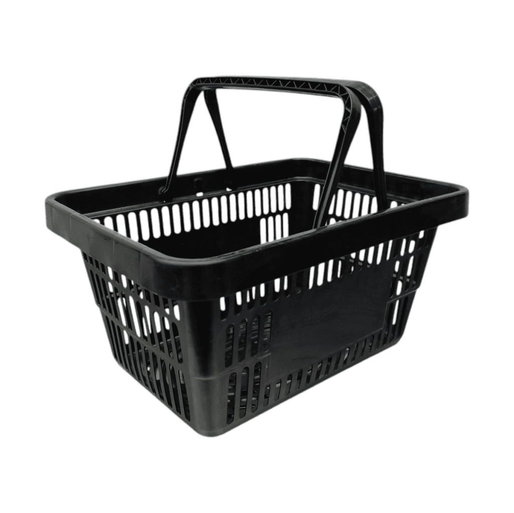 Корзина пластиковая покупательская черная
