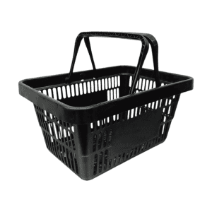 Корзина пластиковая покупательская черная