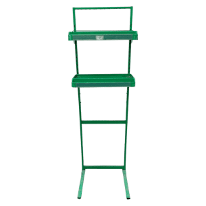 Стойка прикассовая 50/57/188 зеленая 2 полки