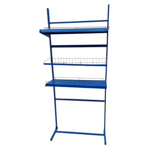 Стойка прикассовая 42/95/210 голубая 2 полки