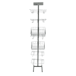 Стойка прикассовая 31/37/192 серая 2 полки 15 крючков