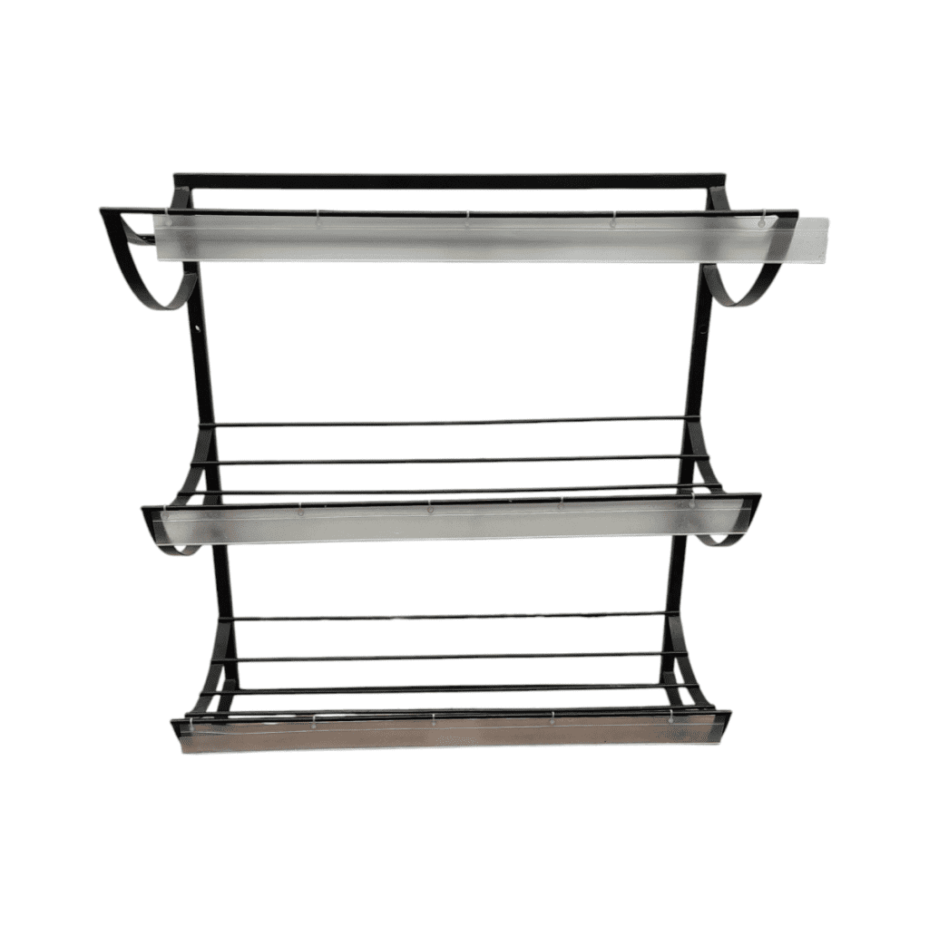 Полка навесная торговая черная сталь