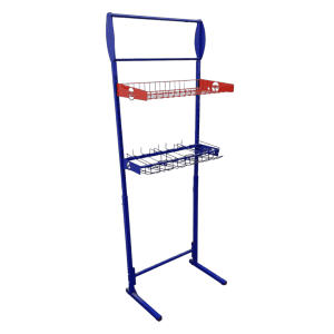 Стойка прикассовая Pepsi/Lays 43/68/182 синяя перфорация 2 полки