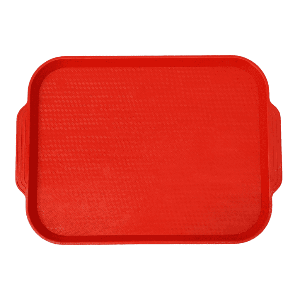 Поднос пластиковый красный