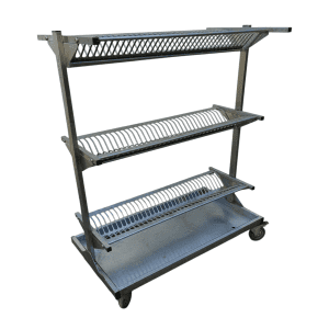 Тележка сушка для посуды на колесах 98/51/118 3 уровня