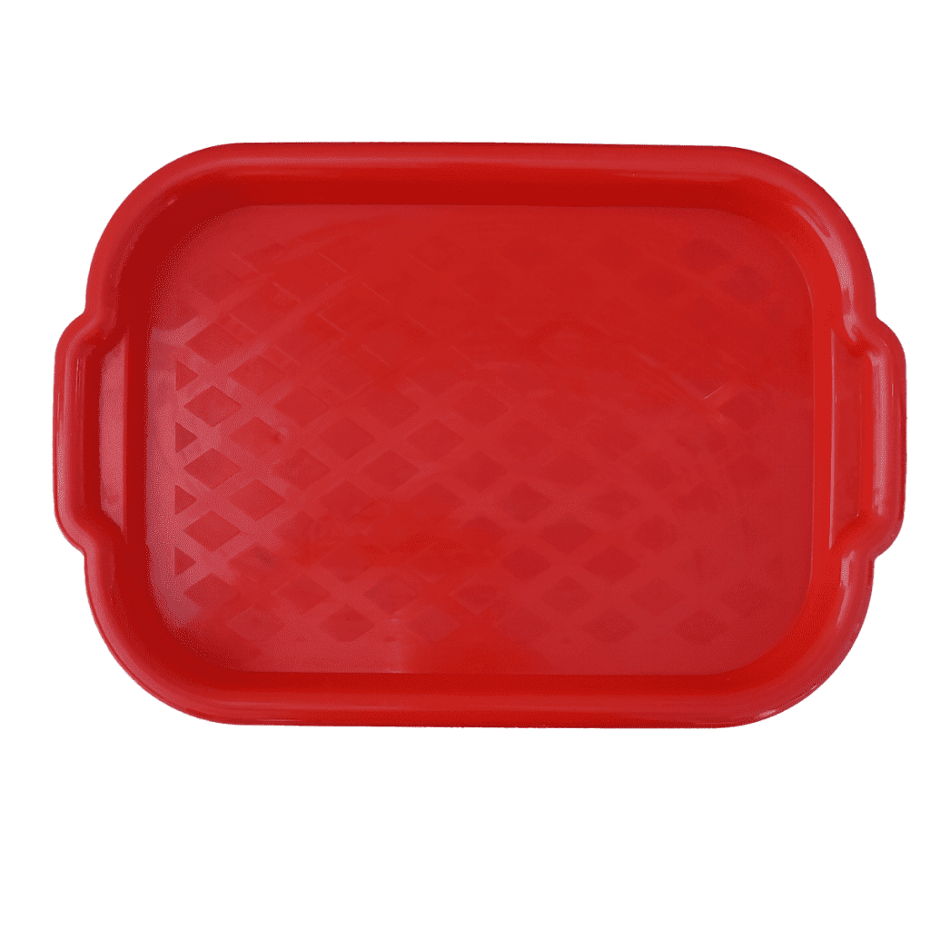Поднос пластиковый красный