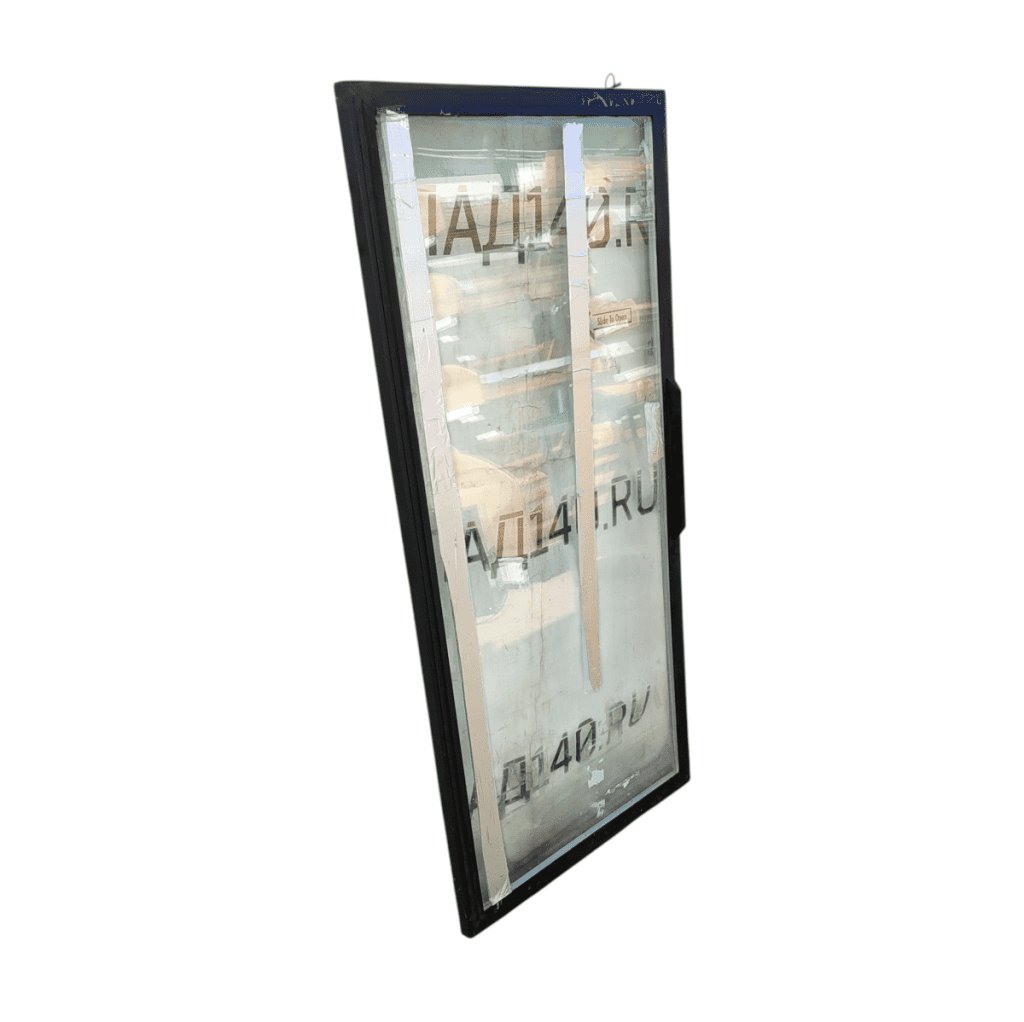 Дверь стеклопакет черная